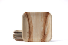 Load image into Gallery viewer, 8" Square Palm Leaf Plates