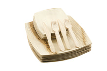 Load image into Gallery viewer, Party Eco Dinnerware Set of 400 pcs | 6" & 10" Square Plates