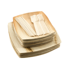 Load image into Gallery viewer, Party Eco Dinnerware Set of 400 pcs | Square Plates