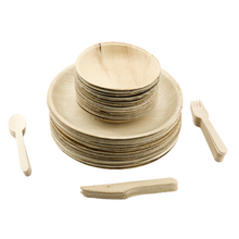 Load image into Gallery viewer, Party Eco Dinnerware Set of 400 pcs | Round Plates