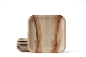 8" Square Palm Leaf Plates